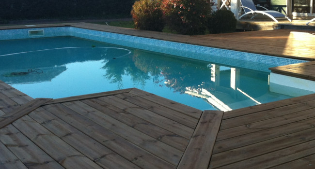 Terrasse bois piscine classe 4 Gujan-Mestras bassin d'arcachon