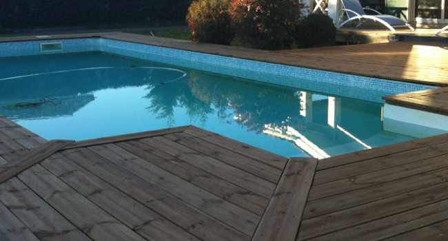 Terrasse bois piscine classe 4 Gujan-Mestras bassin d'arcachon